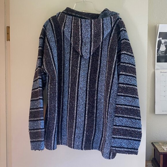 Vintage Baja San Felipe Blanket Hoodie. Like New - Picture 2 of 6